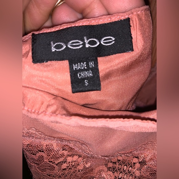 100% Silk BeBe Halter Top Cameo -New Without Tag - Picture 4 of 5